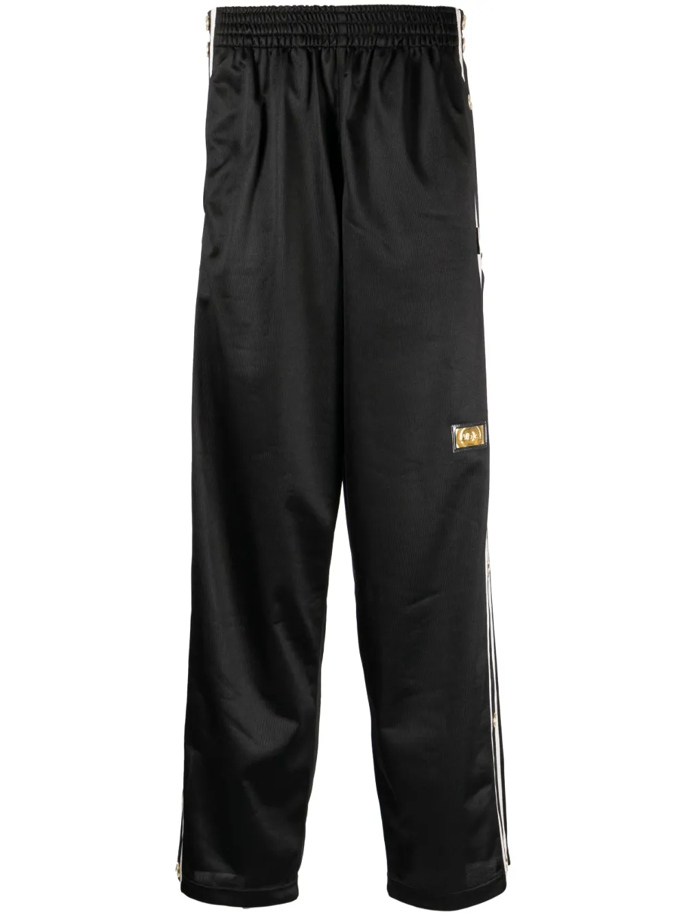 Advisory Board Crystals press-stud satin track pants - Black