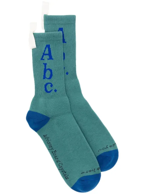 Advisory Board Crystals ribbed logo-intarsia socks