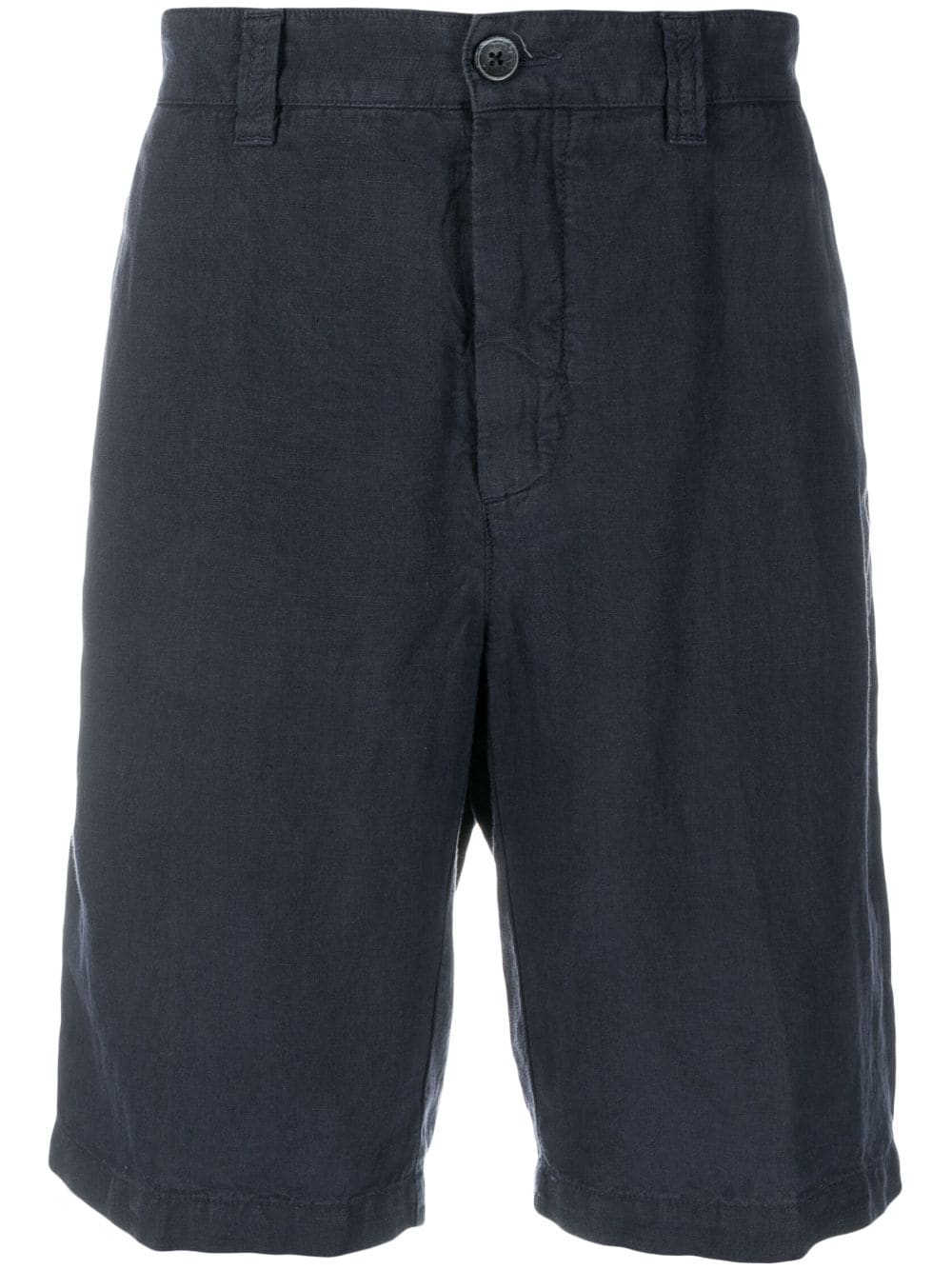 120% Lino Linen Bermuda Shorts In Blue