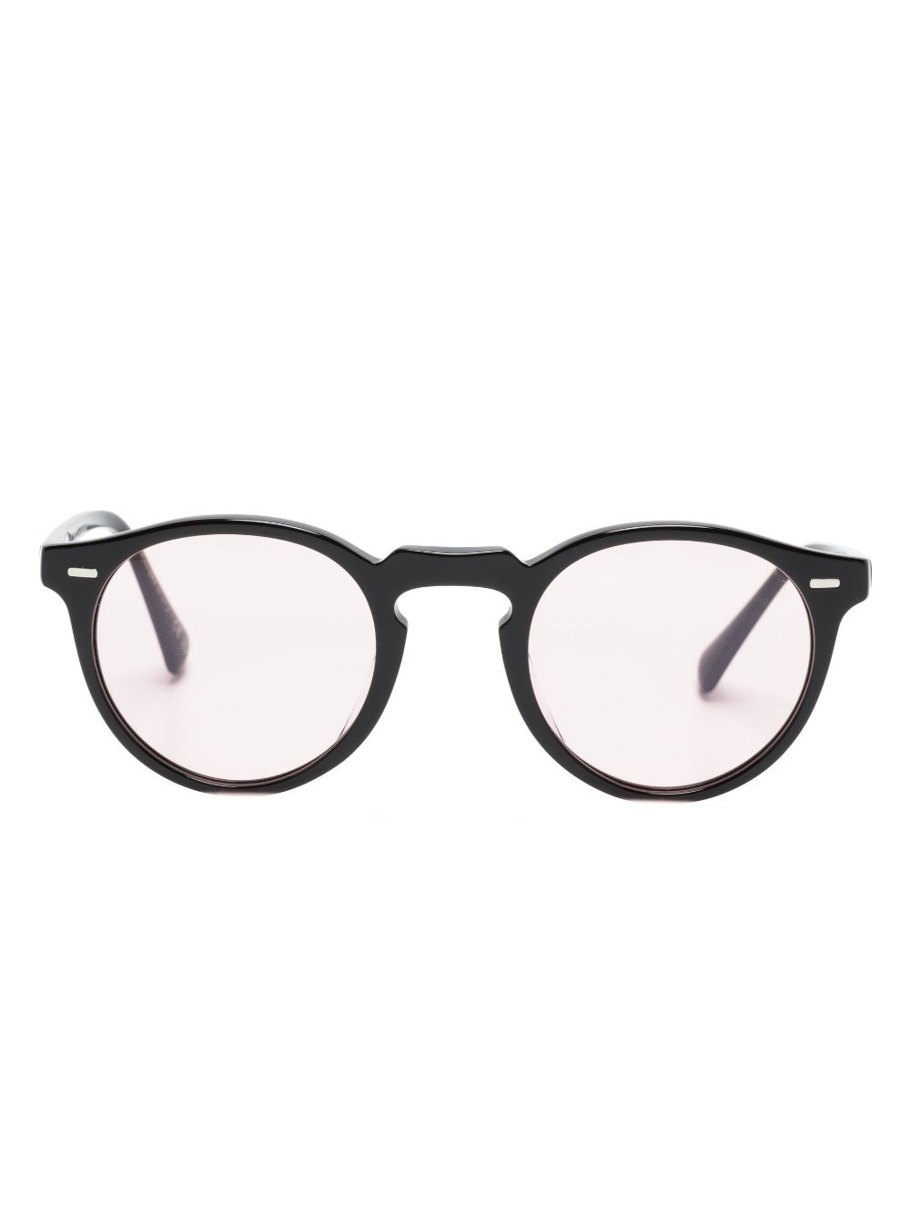 Oliver Peoples Gregory Round-frame Sunglasses In Black