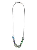 colville Beatle beaded leather necklace - Green