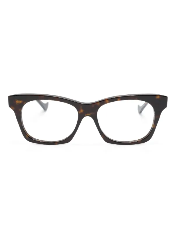 Gucci Brown Tortoiseshell Square Eyeglasses Gucci GG1666O 002 Square Tortoise Eyeglasses  main image 2