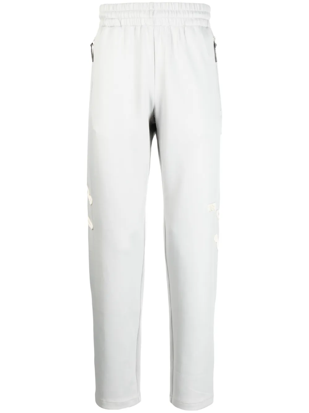 Advisory Board Crystals 123. logo-patch straight-leg track pants - Grey
