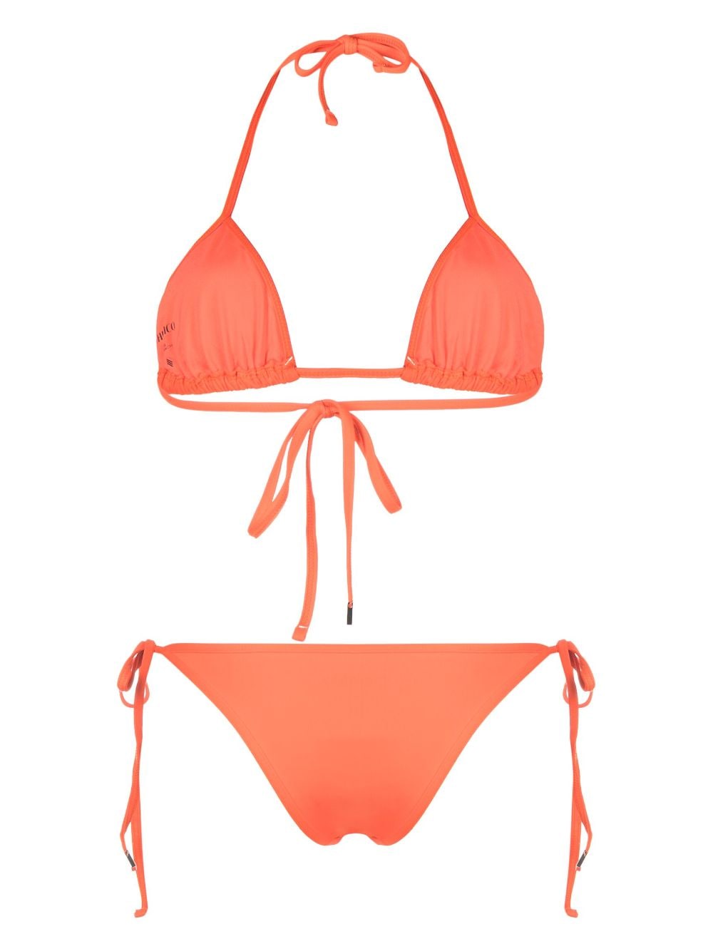 Shop Attico Logo-print Bikini Set In Orange