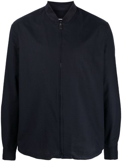 Giorgio Armani - zip-up cotton shirt