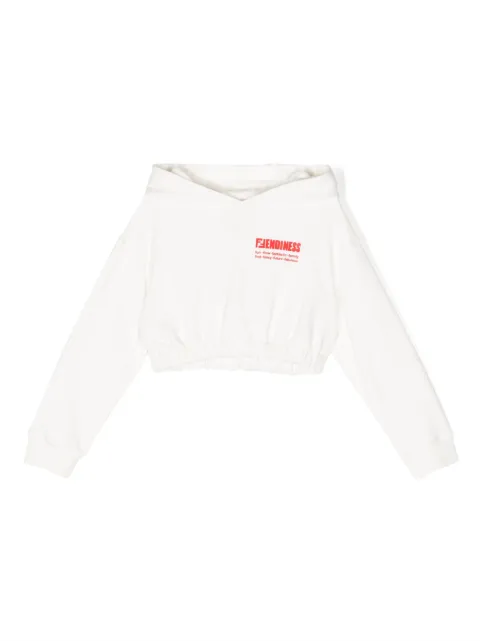 Fendi Kids logo-print cotton hoodie 