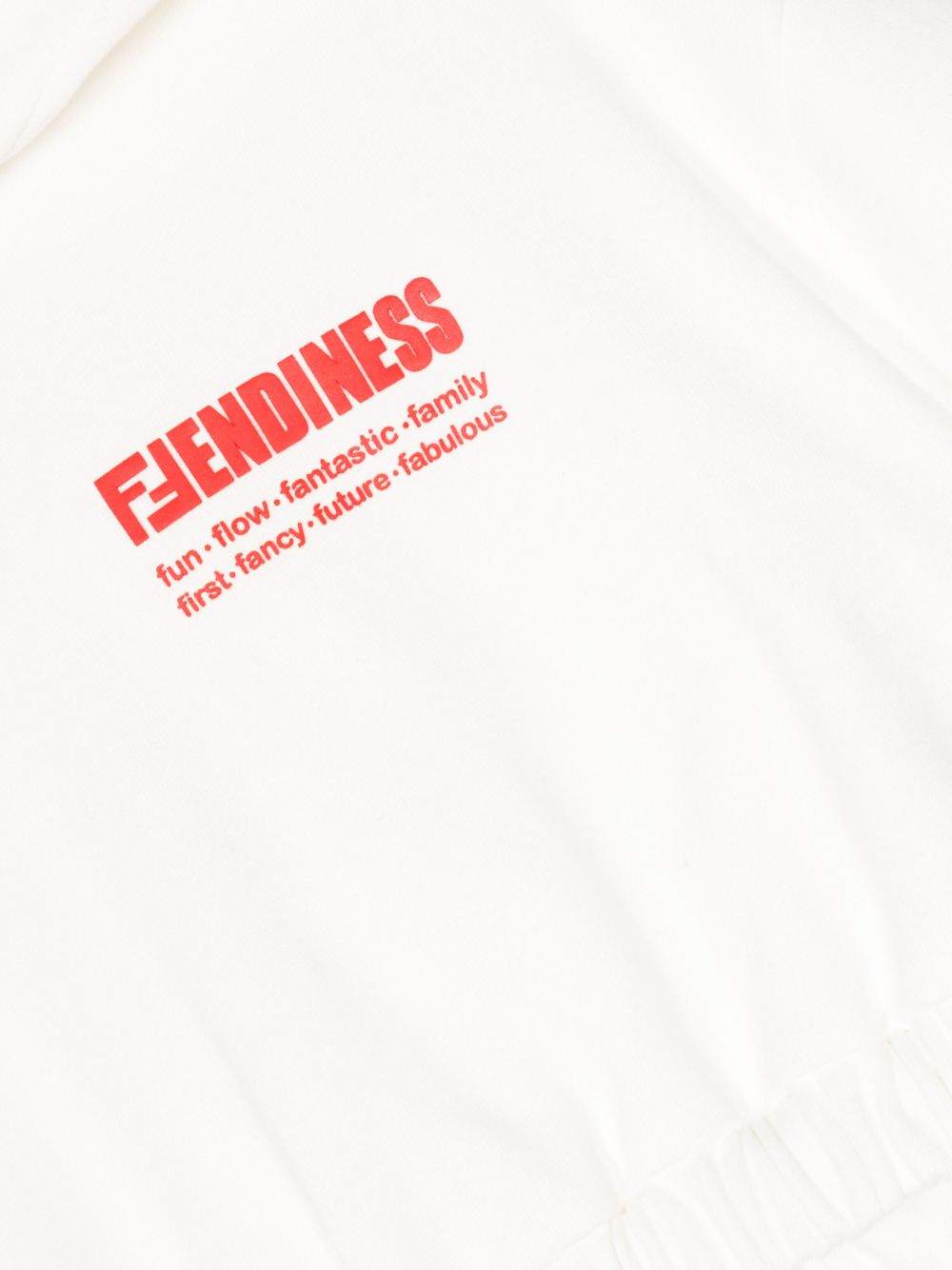 Shop Fendi Logo-print Cotton Hoodie In White