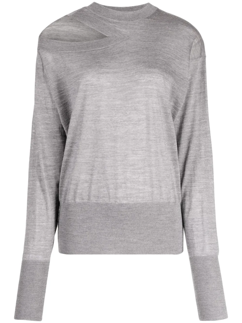 Stella McCartney fine-knit cut-out jumper | Grey | Image 1