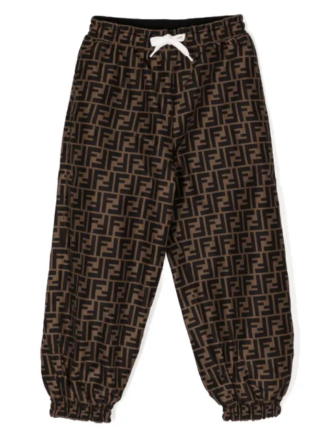 Fendi Kids Calça esportiva com logo FF 