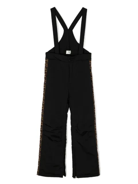 Fendi Kids overol con logo FF estampado 
