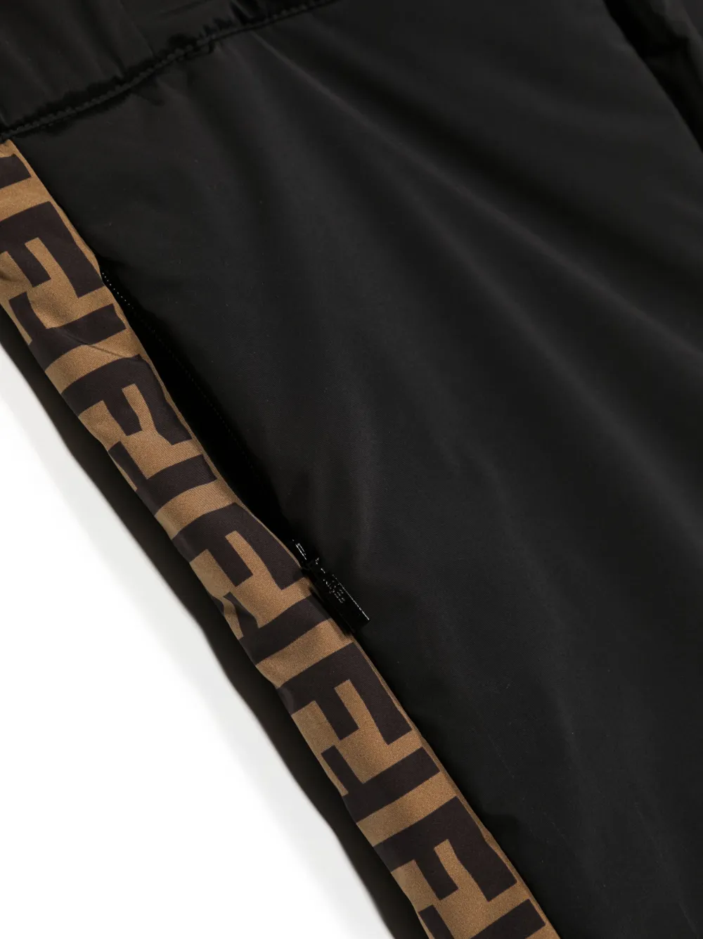 Fendi Kids Tuinbroek met FF-logo Zwart