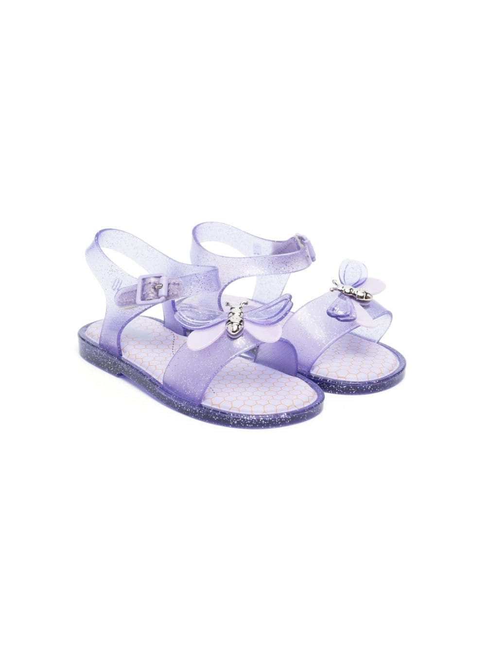 Image 1 of Mini Melissa appliqué-detail open-toe sandals