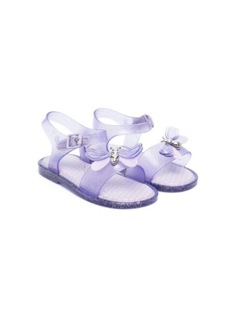 Mini Melissa appliqué-detail open-toe sandals