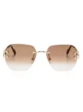 Cartier Eyewear Signature C rimless sunglasses - Gold