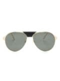 Cartier Eyewear Santos de Cartier pilot sunglasses - Gold