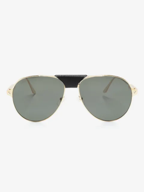 Cartier Eyewear Santos de Cartier pilot sunglasses