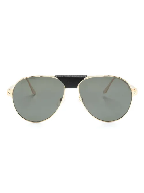 Lunettes de soleil Santos De Cartier à monture pilote - Cartier Eyewear - Modalova