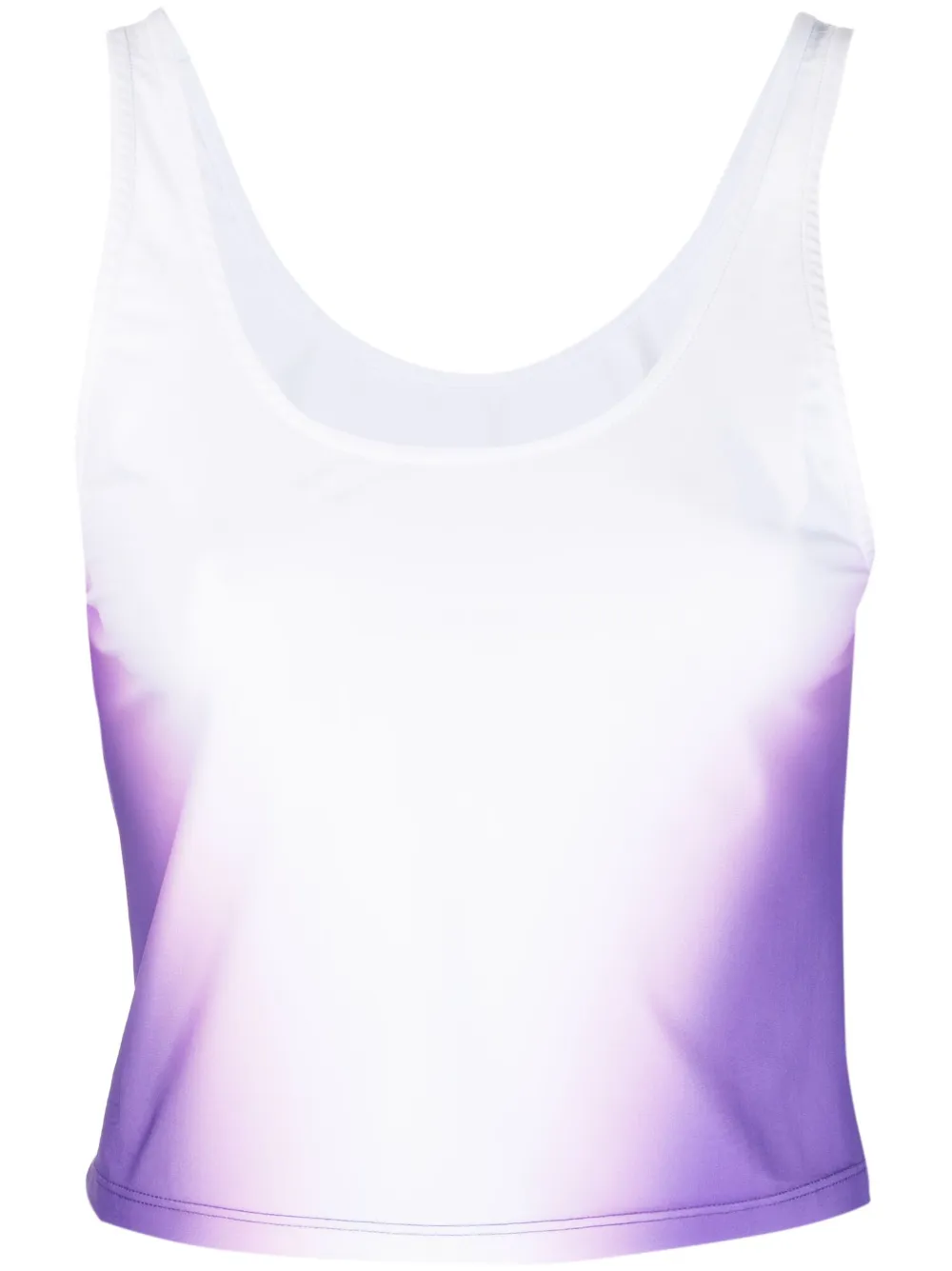 Shop Rombaut Cropped Ombré-effect Tank Top In Weiss