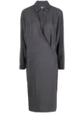 LEMAIRE silk-blend midi dress - Grey