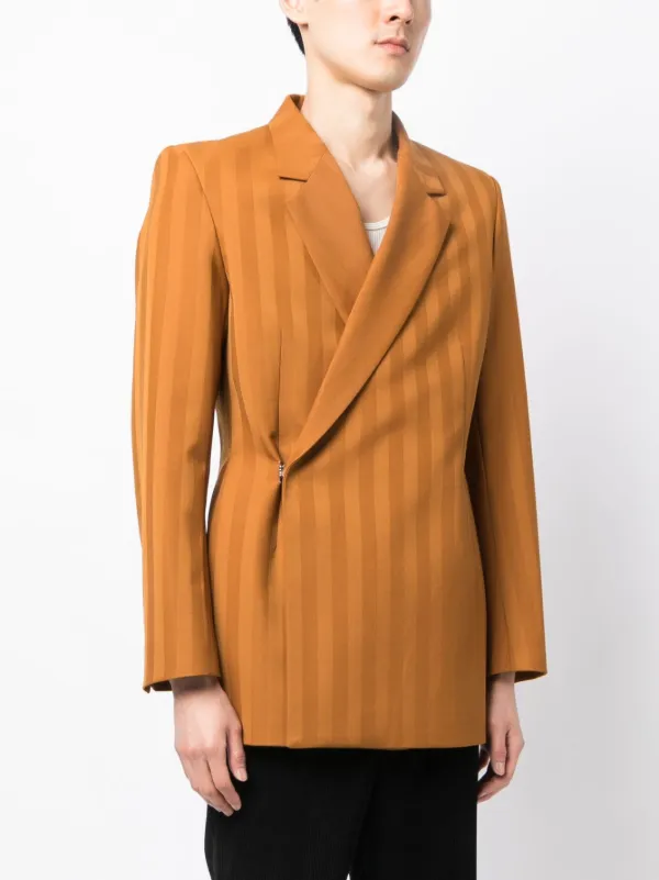 EGONlab. Egonic Striped double-breasted Blazer | Brown | FARFETCH