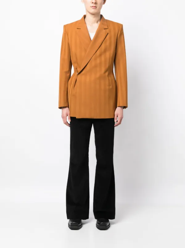 EGONlab. Egonic Striped double-breasted Blazer | Brown | FARFETCH