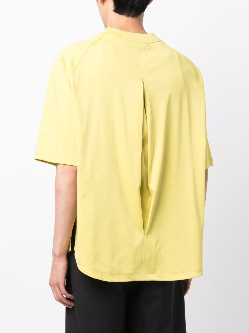 Shop Zzero By Songzio Logo-patch Cotton T-shirt In Yellow