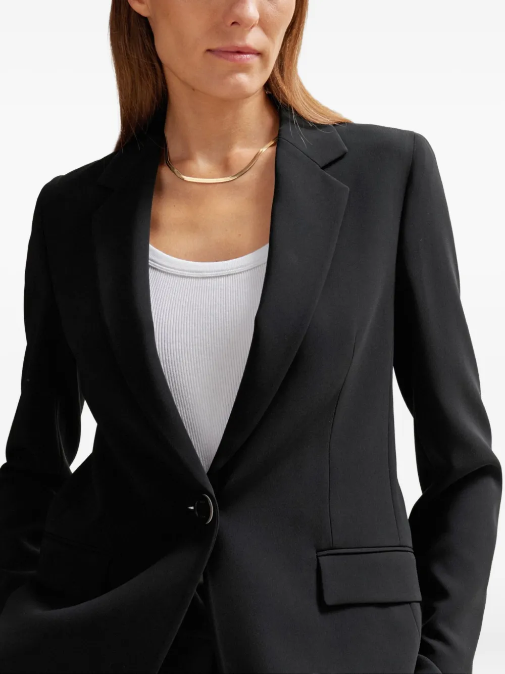 Hugo Boss Regular-fit Jacket In Virgin Wool With Slit Cuffs In Black