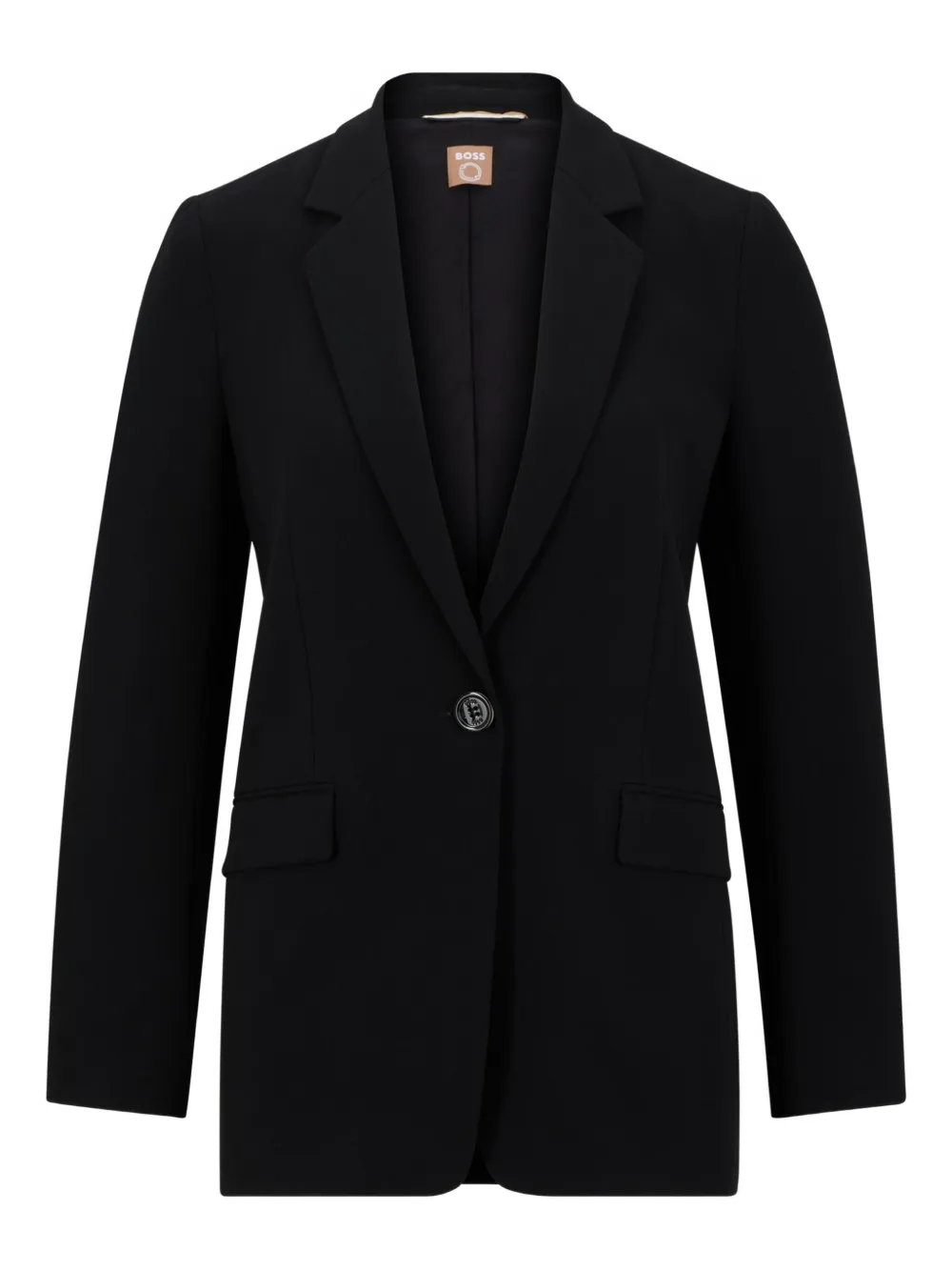 BOSS single-button notched-lapel jacket | Black | Image 1