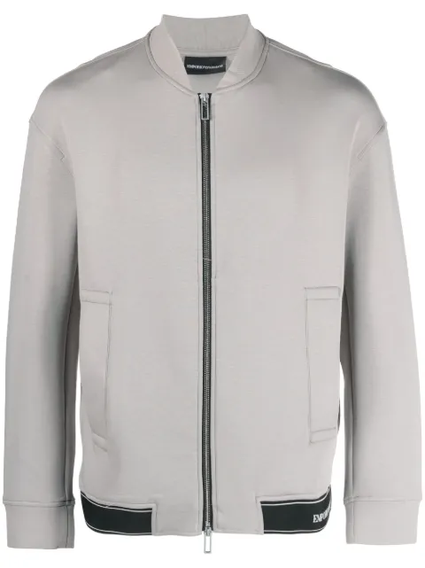 Emporio Armani logo-detail bomber jacket