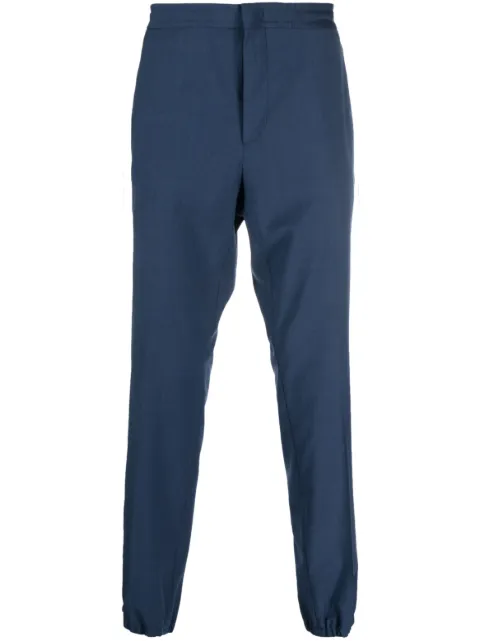 Zegna pantalon en laine à taille élastiquée