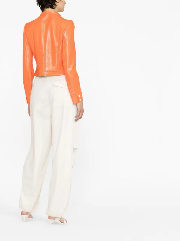 Orange new arrivals vinyl jacket
