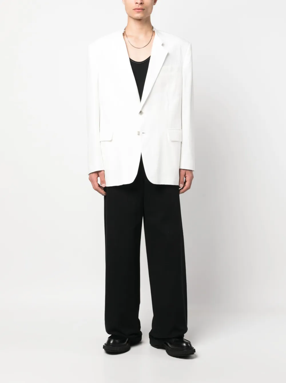 Magliano notched-lapel single-breasted blazer - Wit