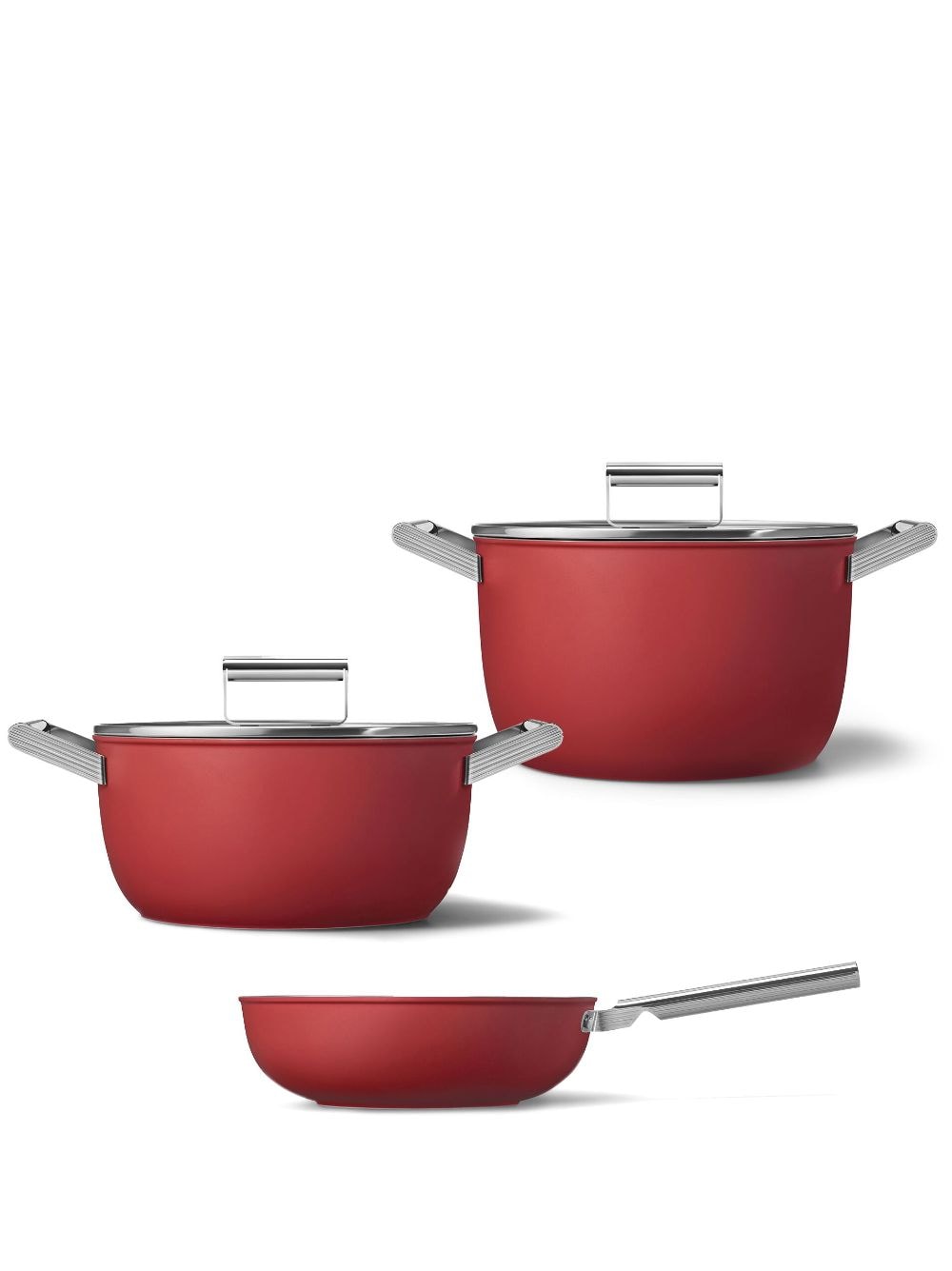 Smeg 50's Style Set Of 3 Pots And Pans - Farfetch