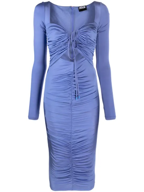 Versace ruched cut-out dress