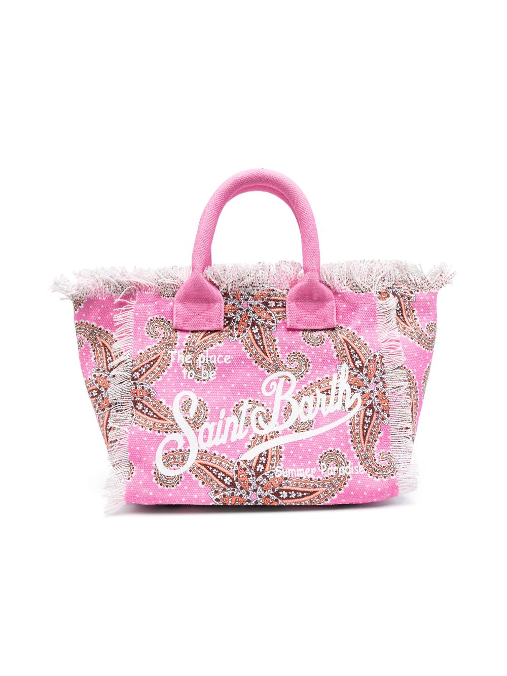 Mc2 Saint Barth Kids' Colette Logo-print Tote Bag In Pink