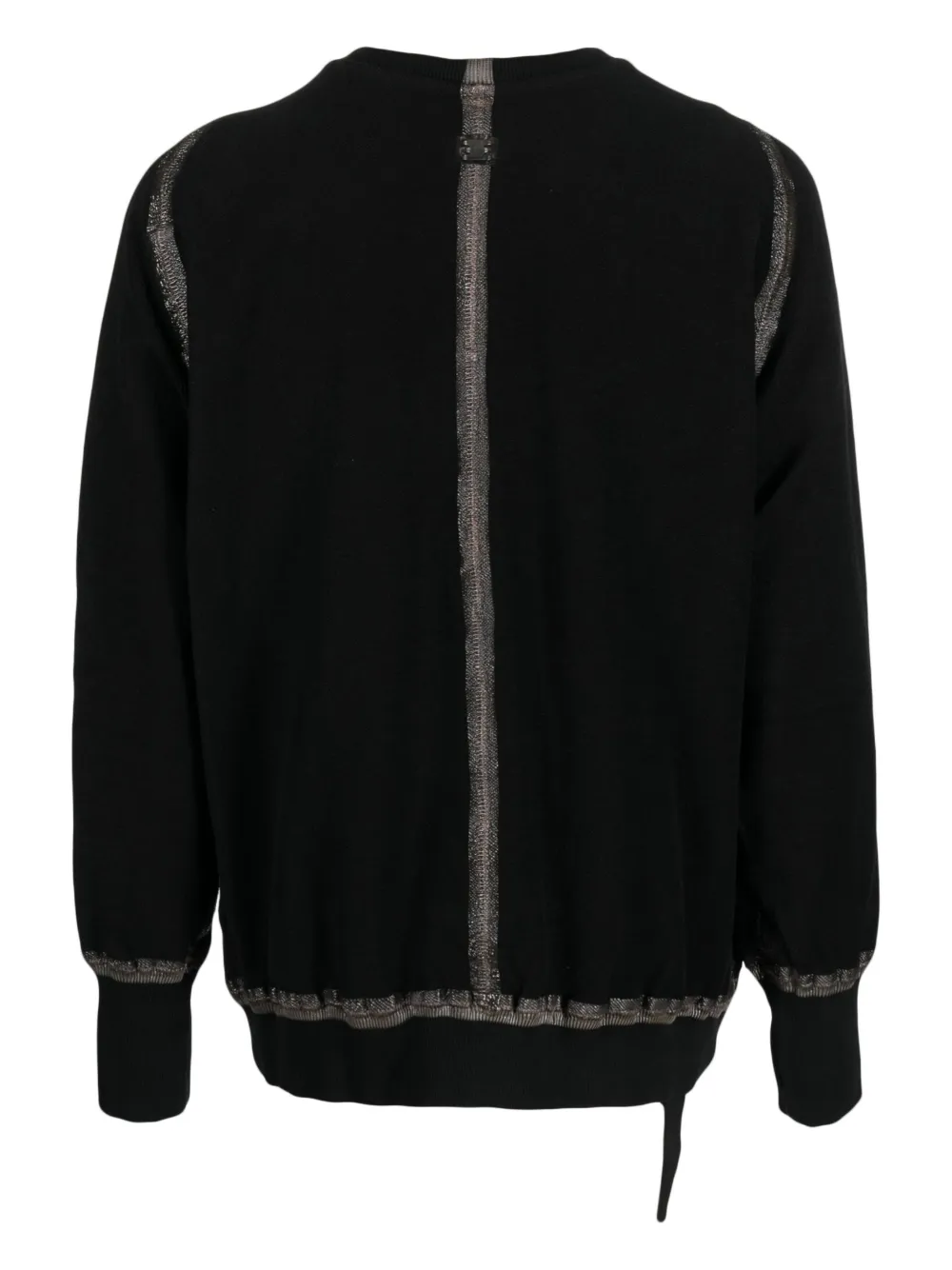 Isaac Sellam Experience stripe-print organic cotton jumper - Zwart