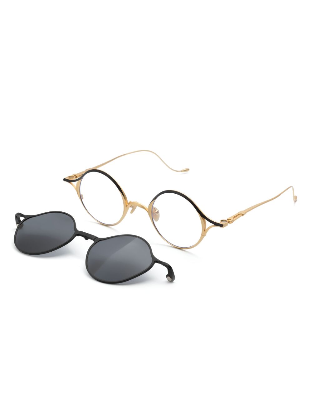 Rigards clip-on lens aluminium sunglasses - Zwart
