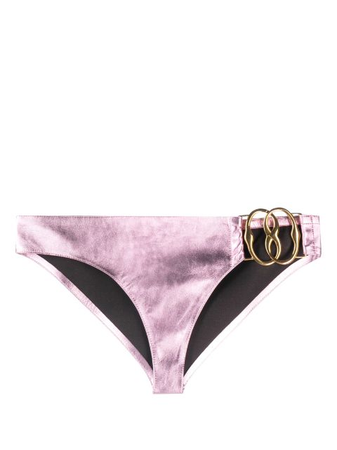 Bally - logo-buckle laminated panties