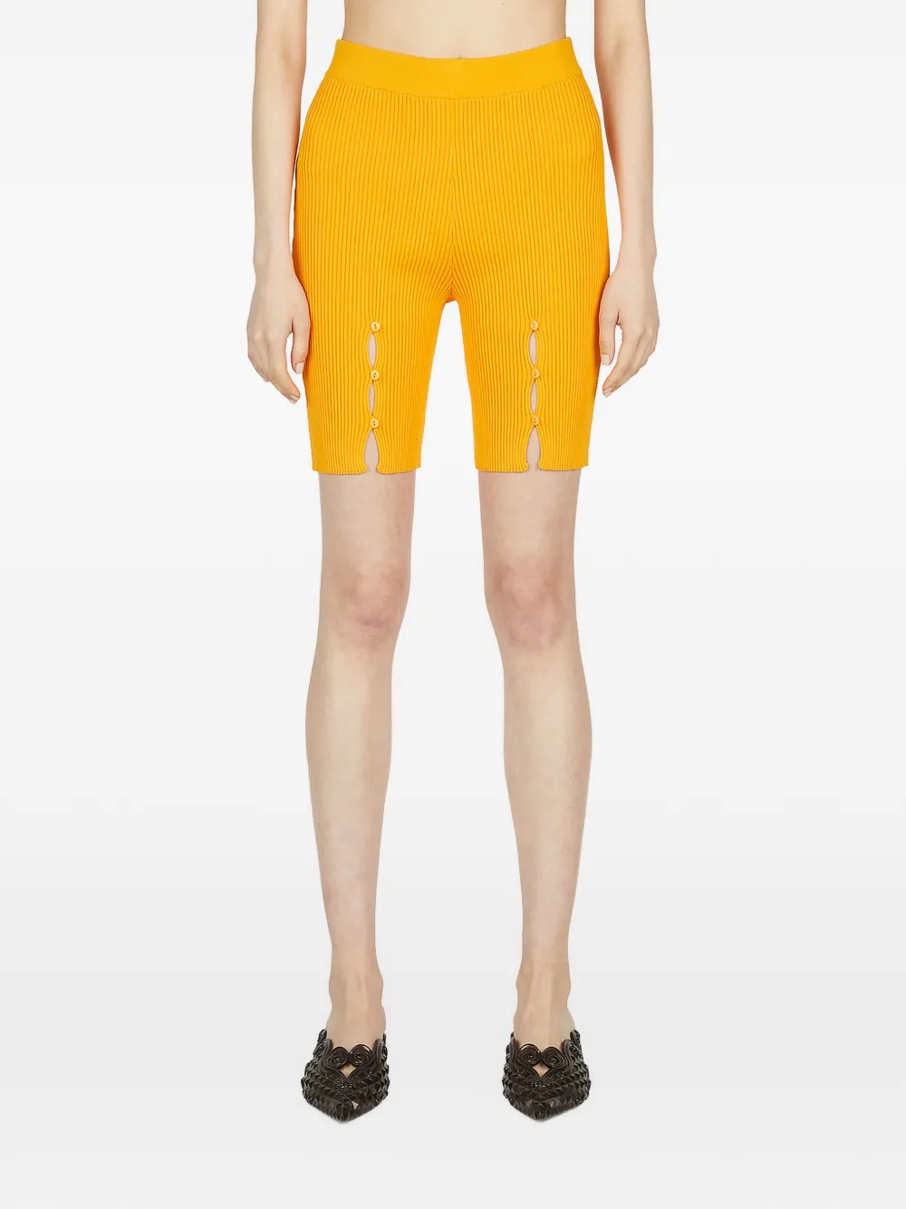 ESTER MANAS button-detail shorts - Arancione