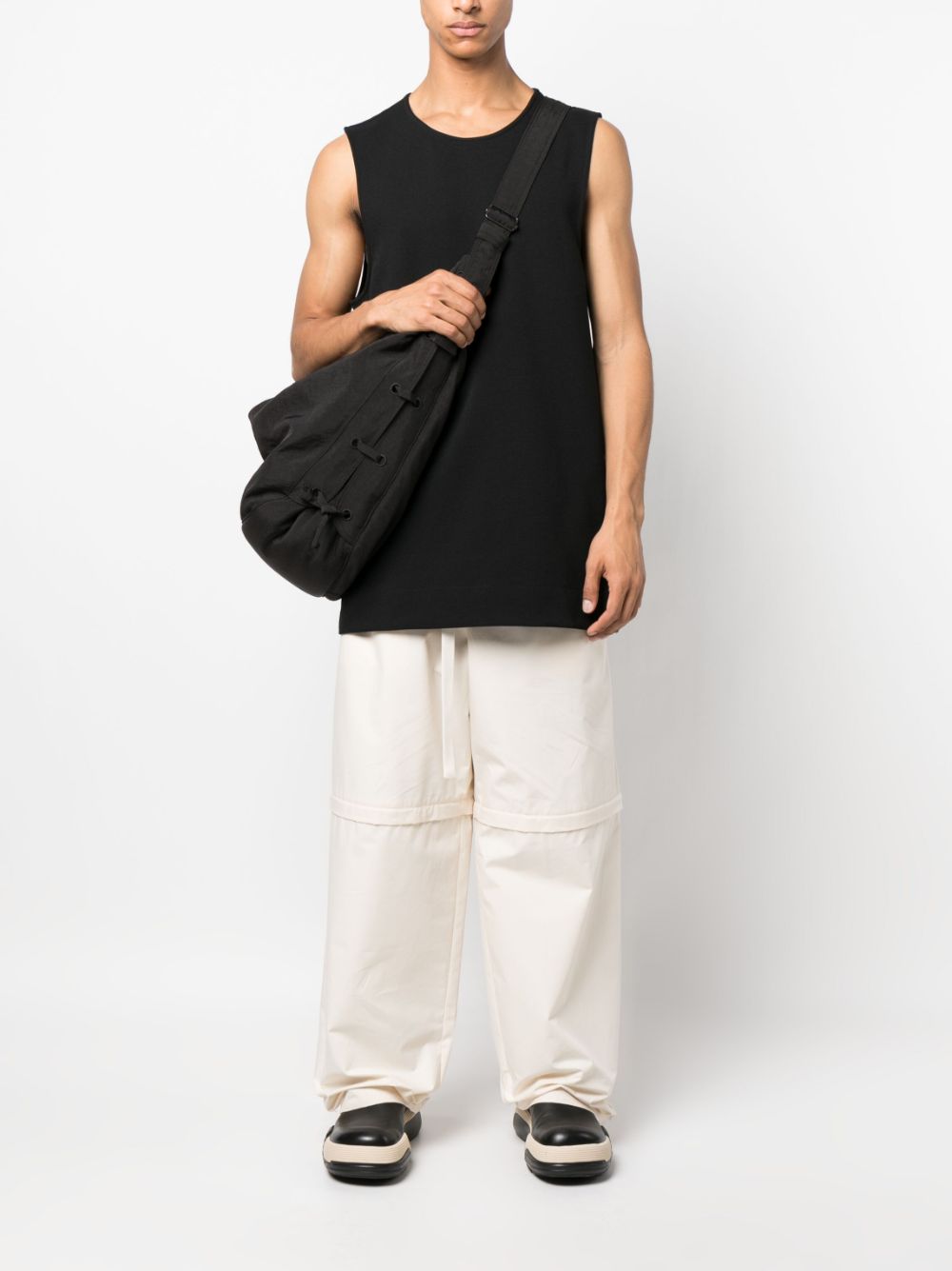 Shop Jil Sander Detachable-legs Cotton Trousers In Neutrals