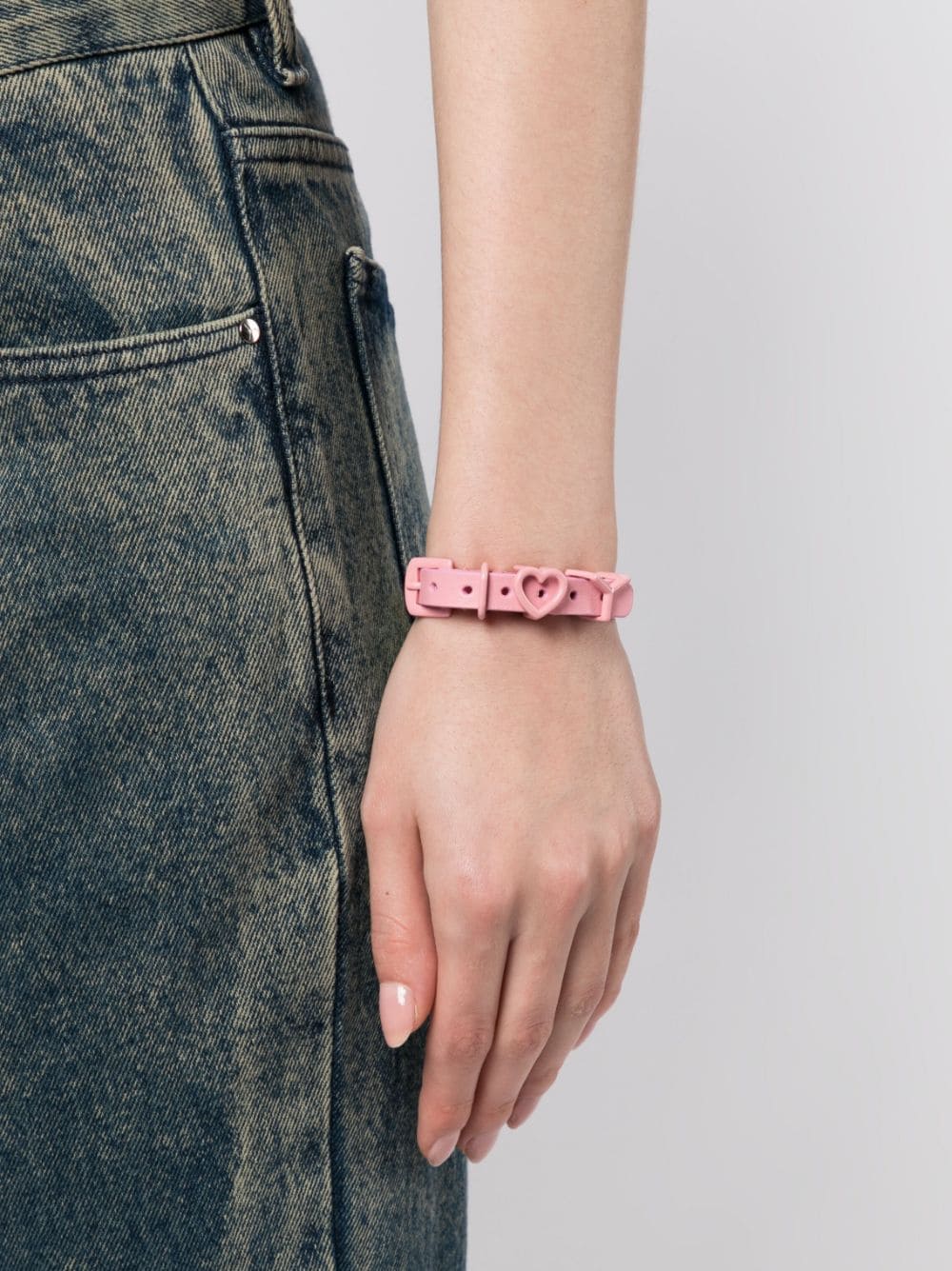 Y/Project Leren armband - Roze