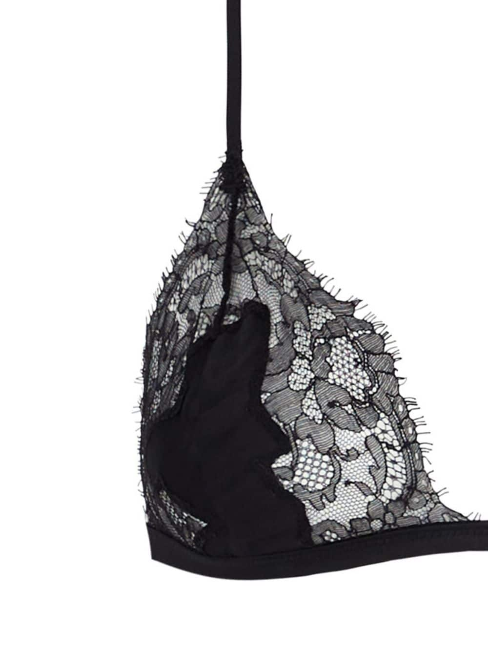 Kiki de Montparnasse Giselle soft-cup silk bra - Zwart