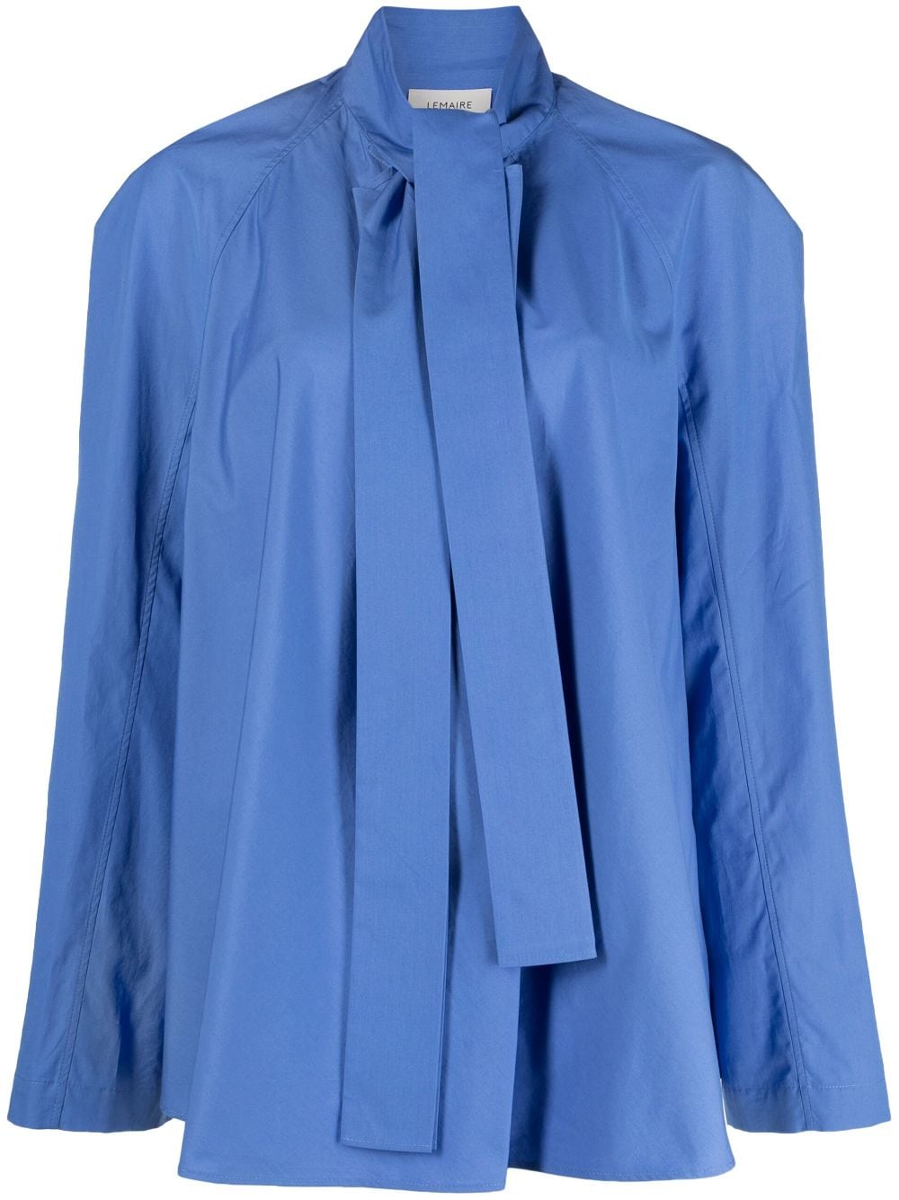 Ascot cotton-poplin blouse