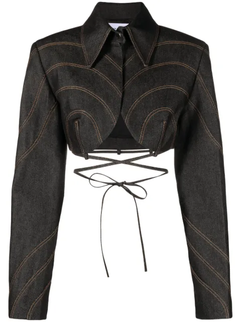 Aleksandre Akhalkatsishvili waist-wrap blazer