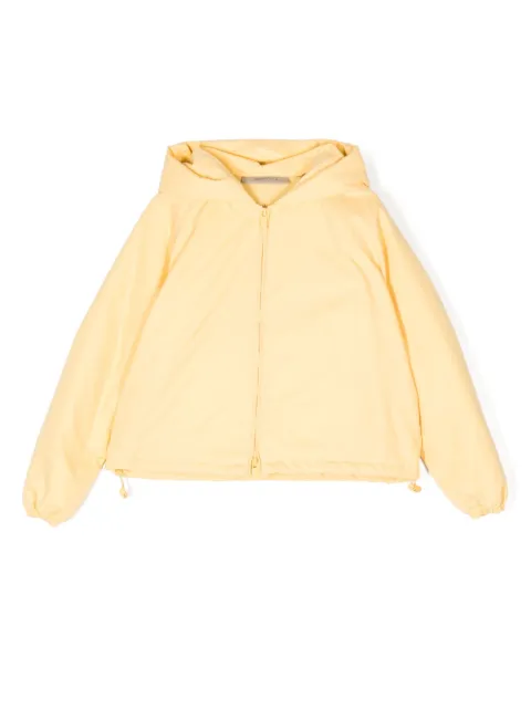 FEAR OF GOD ESSENTIALS KIDS hættetrøje med logotryk og lynlås