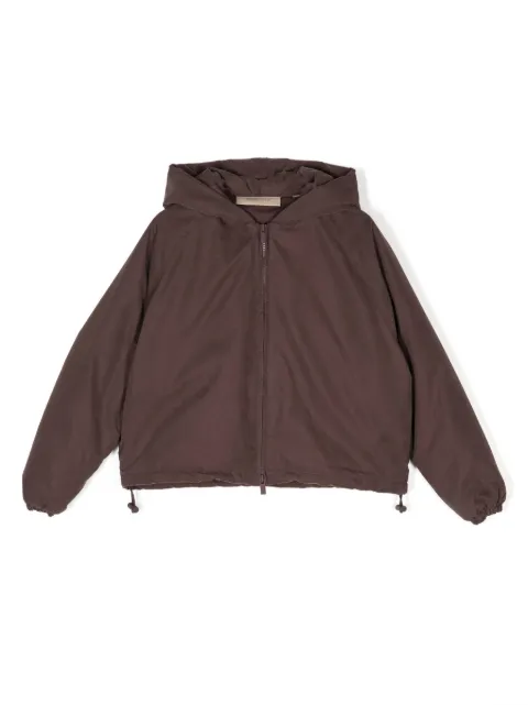 FEAR OF GOD ESSENTIALS KIDS Fullzip logo-print hoodie