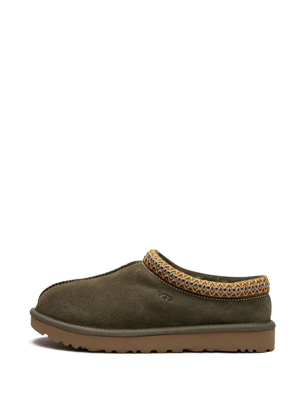 Shop Ugg Tasman Suede Slippers In Olive