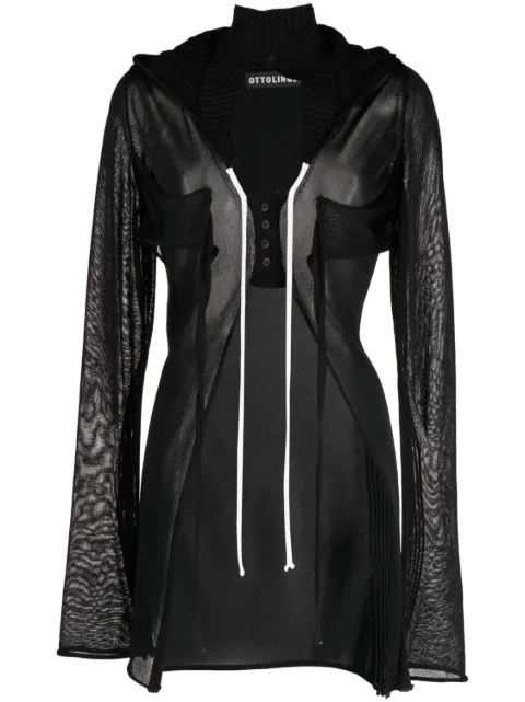 Ottolinger cut-out knitted cardigan hoodie