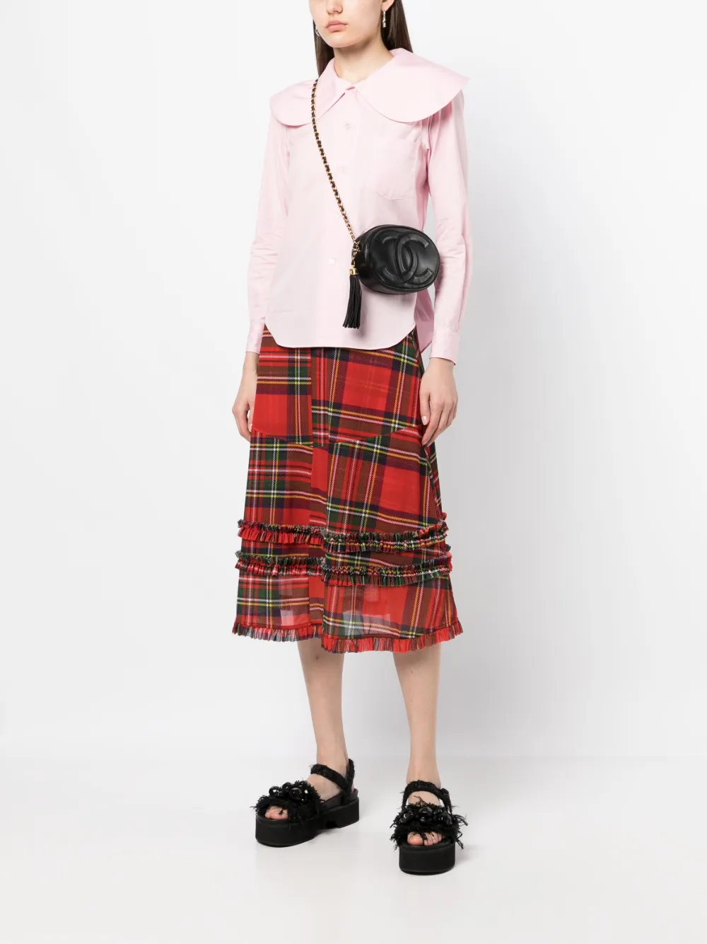 CHANEL Pre-Owned 1990 CC crossbodytas met kwastje - Zwart
