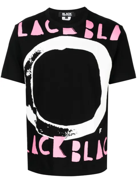 Black Comme Des Garçons graphic-print cotton T-shirt